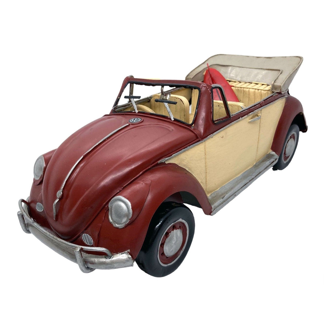 34cm Red VW Beetle with Surfboard