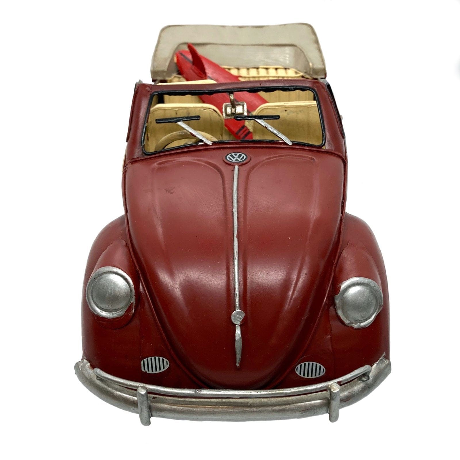 34cm Red VW Beetle with Surfboard