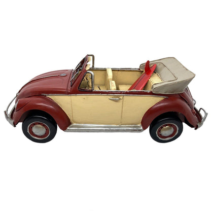 34cm Red VW Beetle with Surfboard