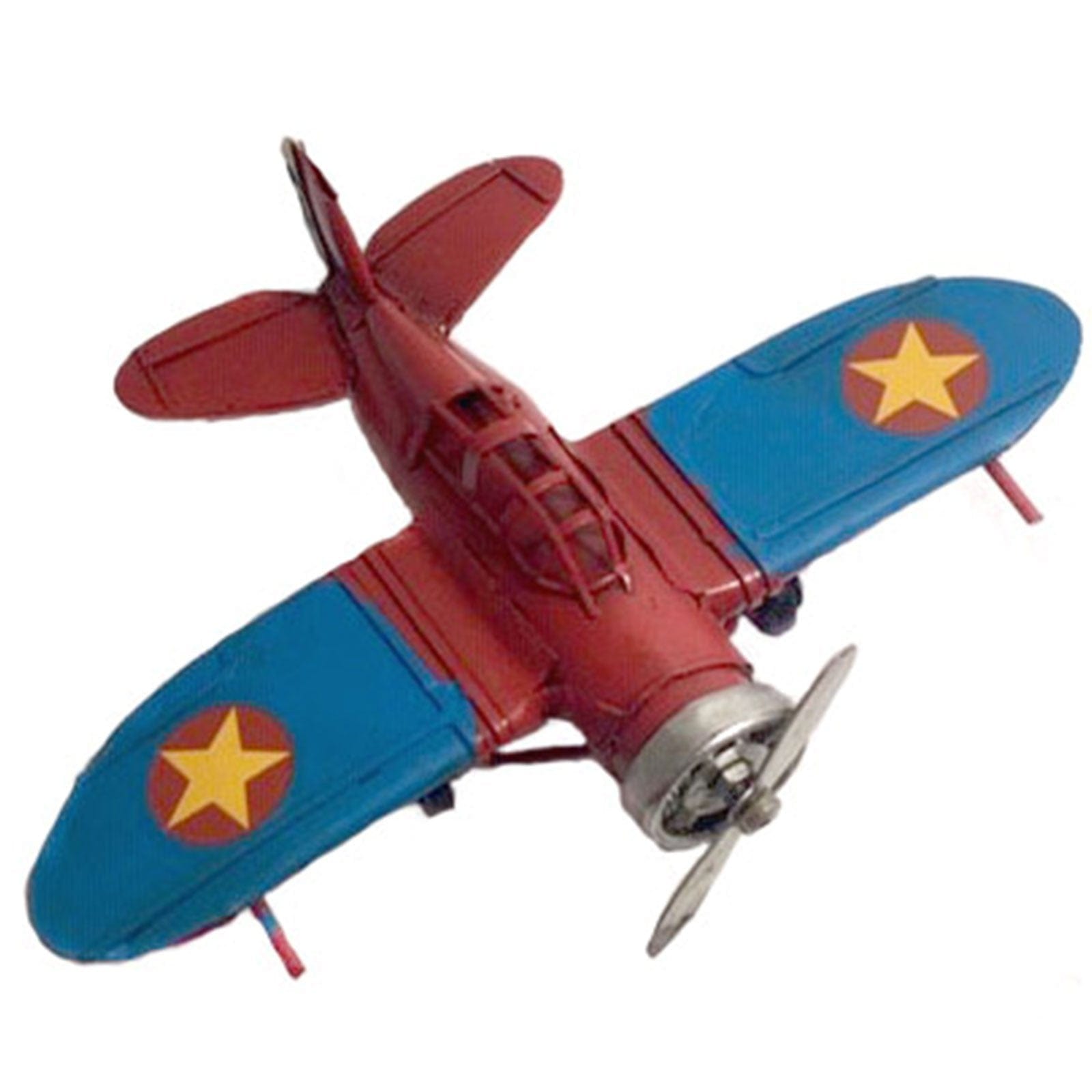 Red Mini Roamer Plane - Small Vintage Style Metal Plane.