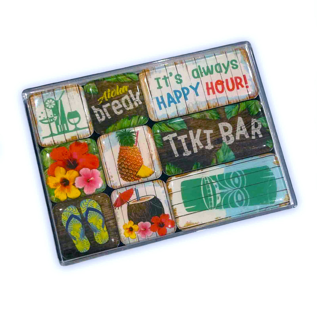 Tiki Bar - Nostalgic Art Magnets - Set of 9