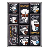 Anatomy of Coffee Set of 9 Nostalgic Art Magnets