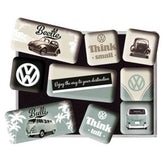 VW Beetle & Bulli Set of 9 Nostalgic Art Magnets