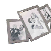 Silver 5 Picture Collage Photo Frame Closeup