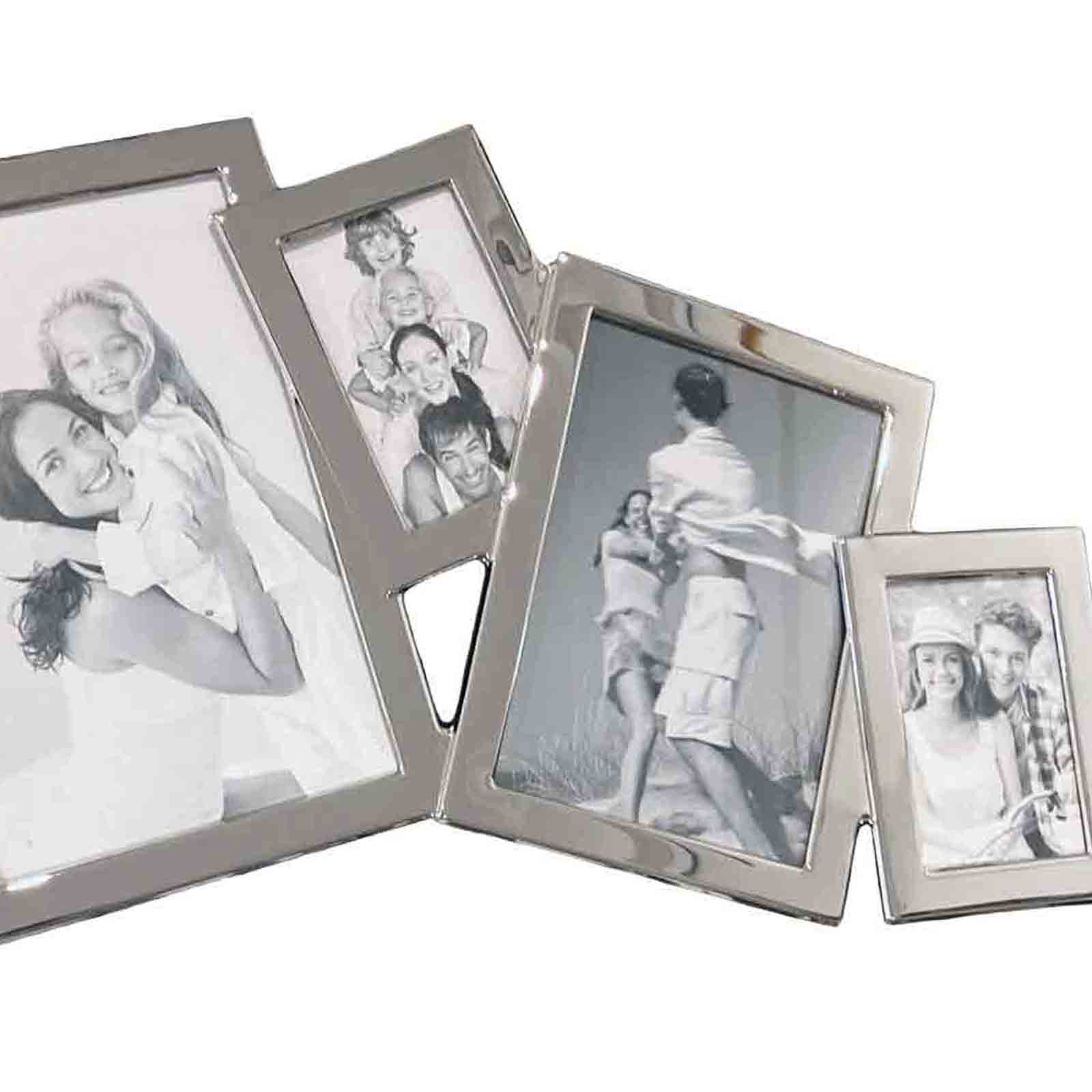 Silver 5 Picture Collage Photo Frame Closeup