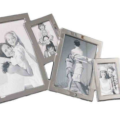 Silver 5 Picture Collage Photo Frame Closeup