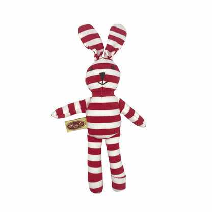 23cm Red Striped Rabbit Plush Toy