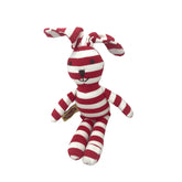 23cm Red Striped Rabbit Plush Toy