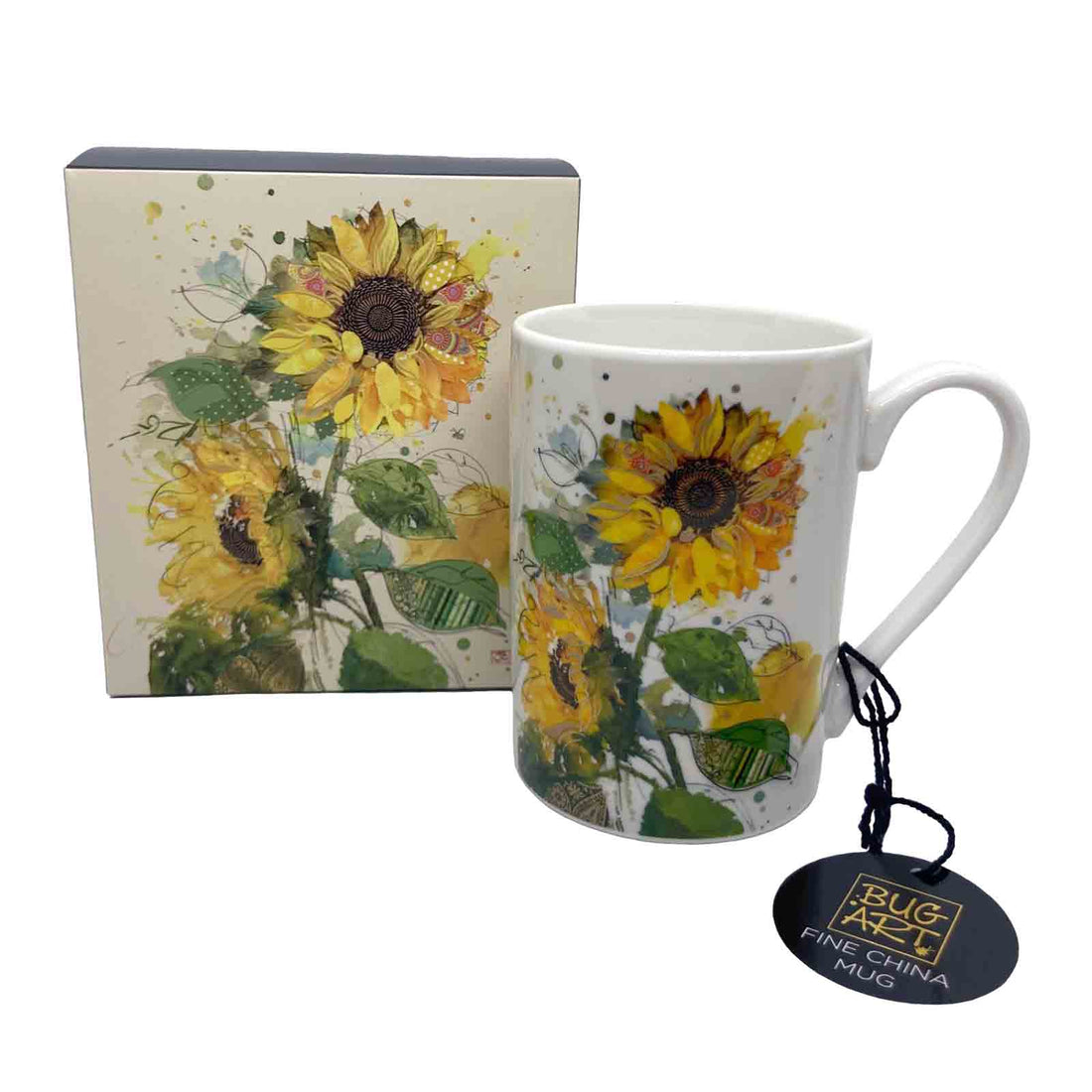 Bug Art Sun Flower Fine China Mug with gift box
