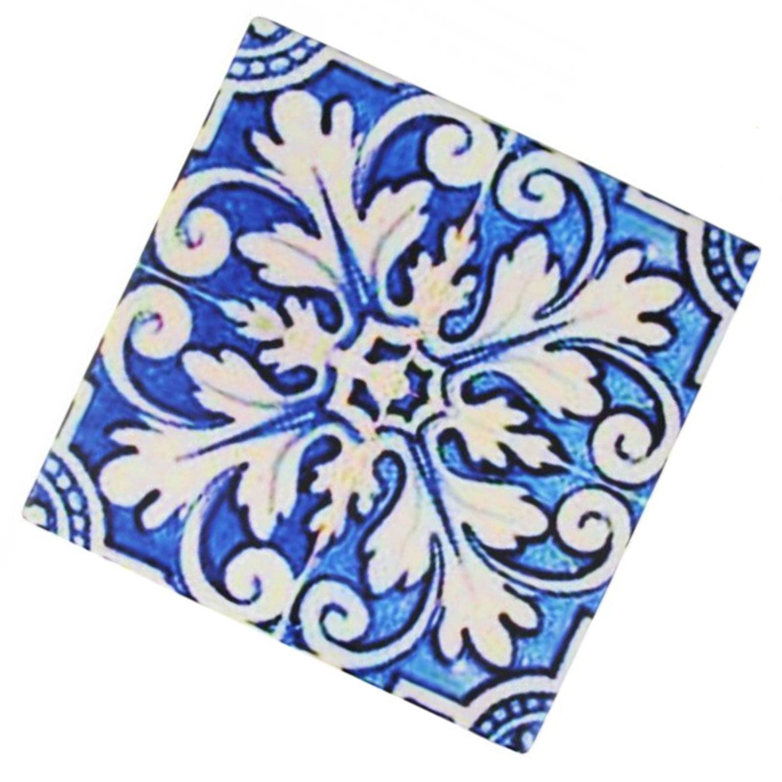 &quot;Malaga Tile&quot; Ceramic and Cork Trivet.