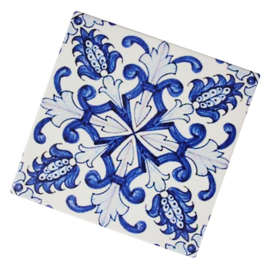 "Portafino Tile" Ceramic and Cork Trivet.