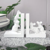 Mouse Bookends - White.