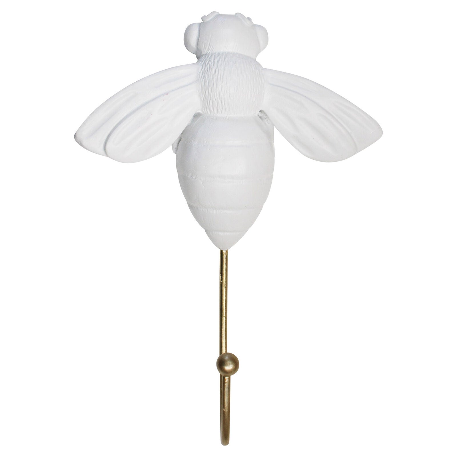 White Resin Bee Wall Hook