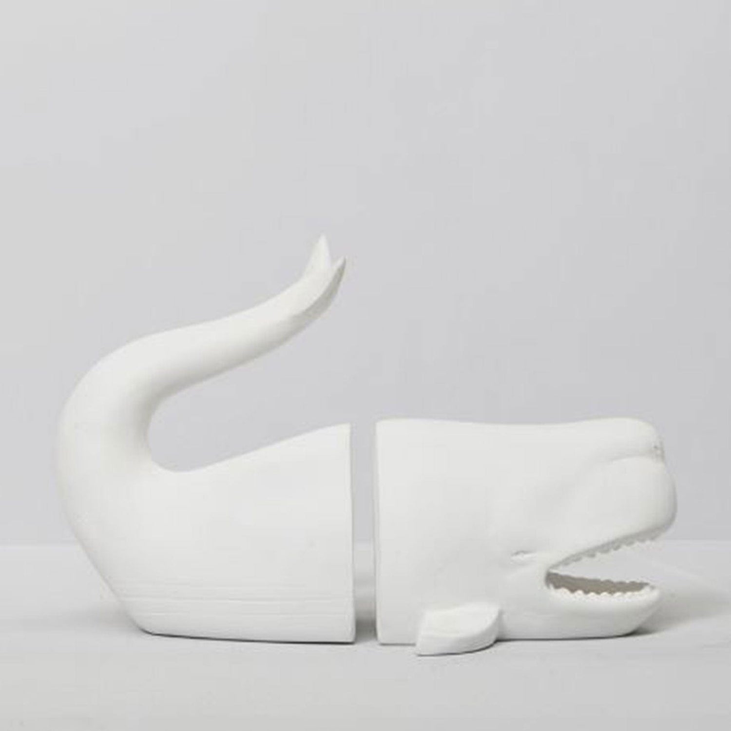 Whale Bookends - White.