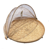 XL Mesh Food Cover with Bamboo Tray