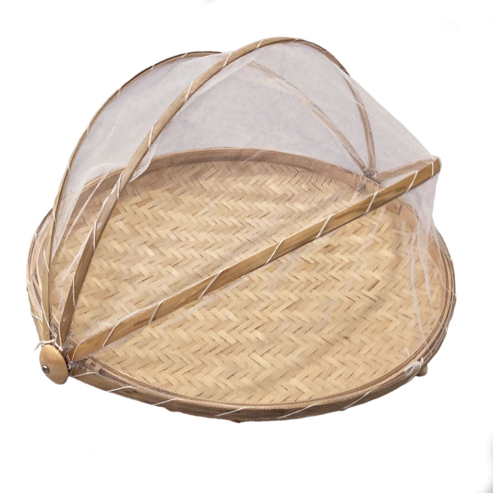 XL Mesh Food Cover with Bamboo Tray