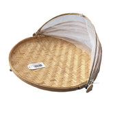 Large Mesh Food Cover with Bamboo Tray
