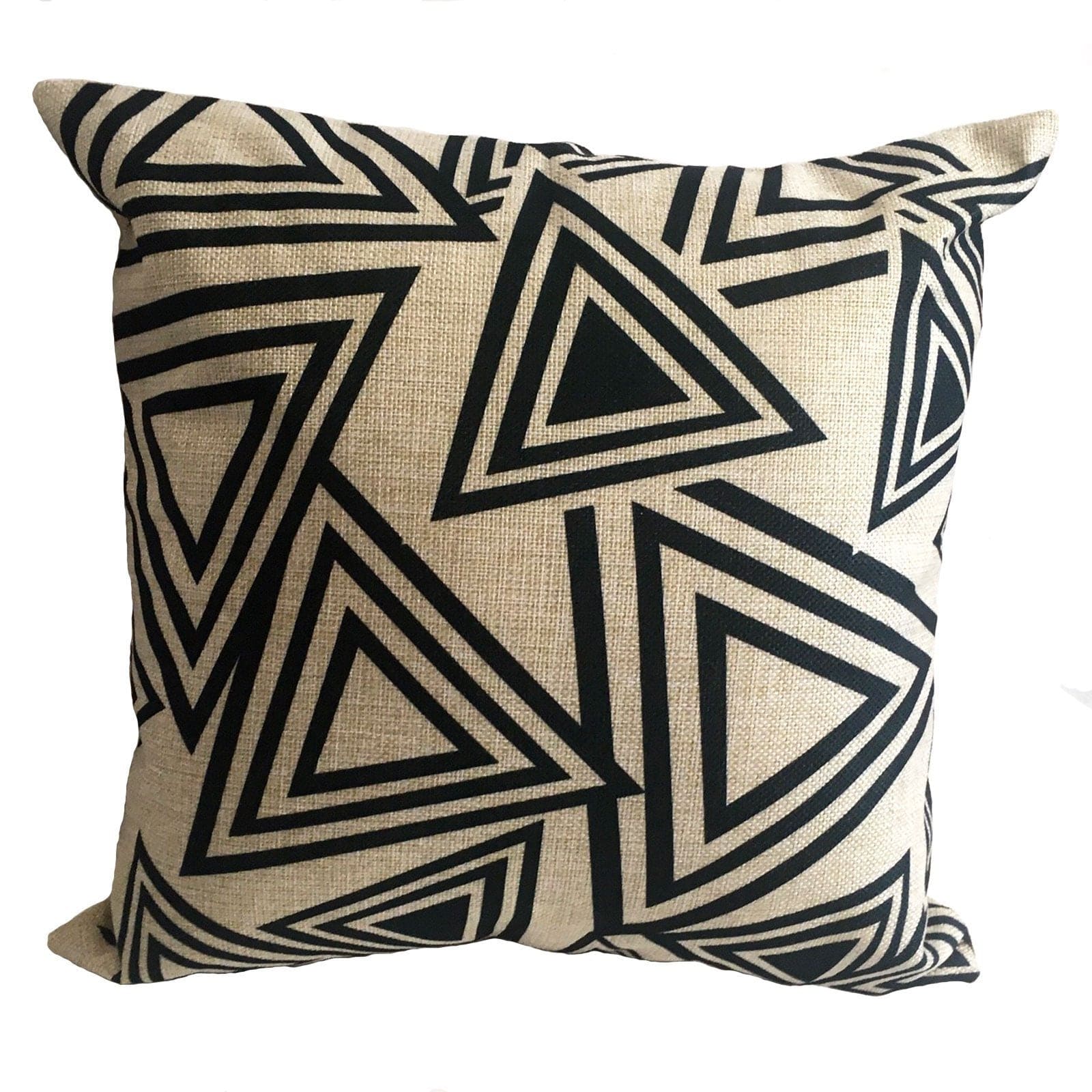 Black Geometric Cushion - 45cm.