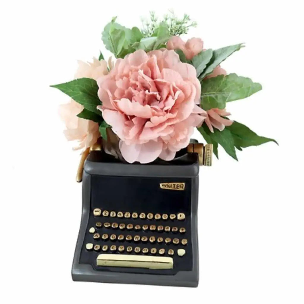 BLACK WRITER Planter - Typewriter Pot Planter / Pen Holder -