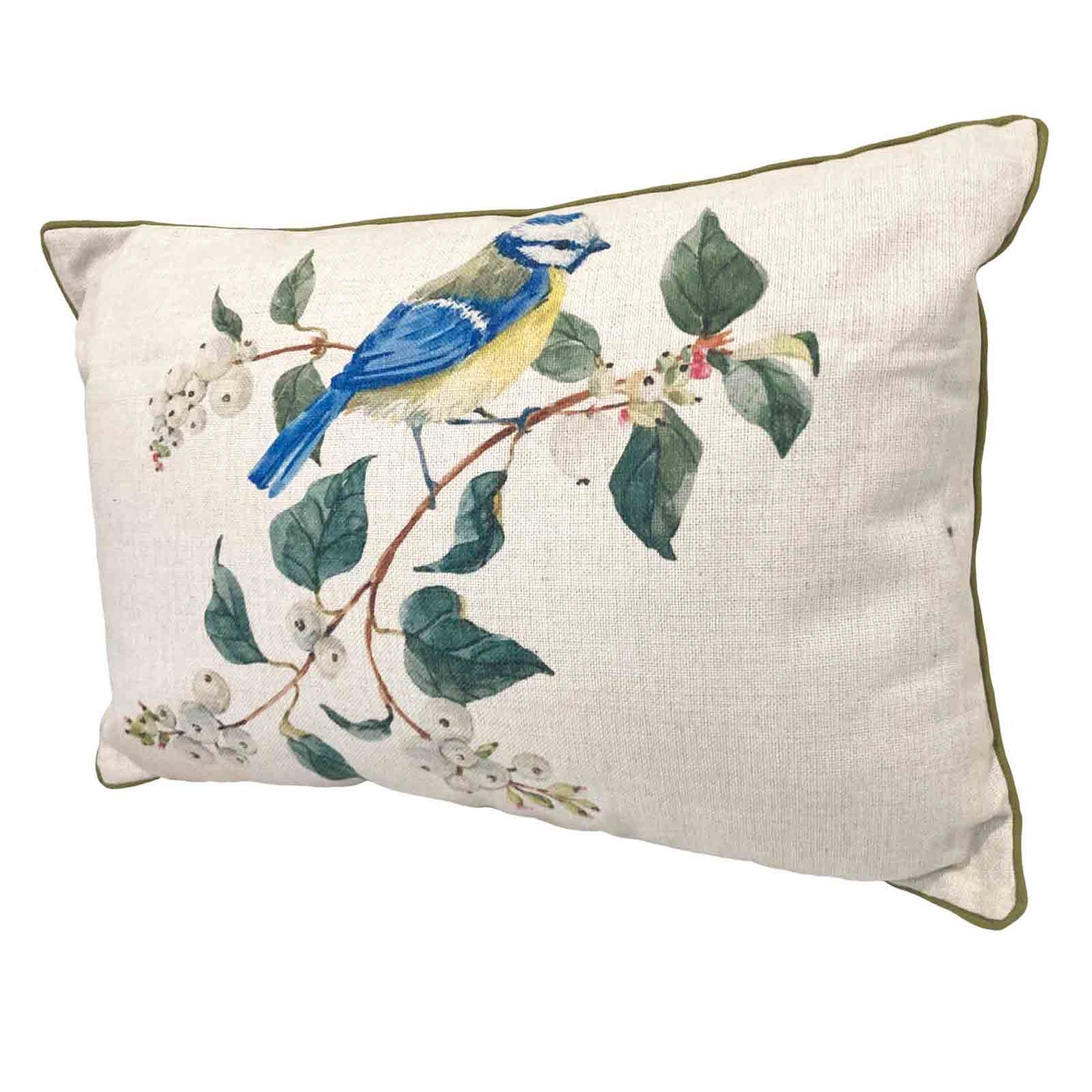 Blue Bird Linen Decorator Cushion - 40cm x 60cm