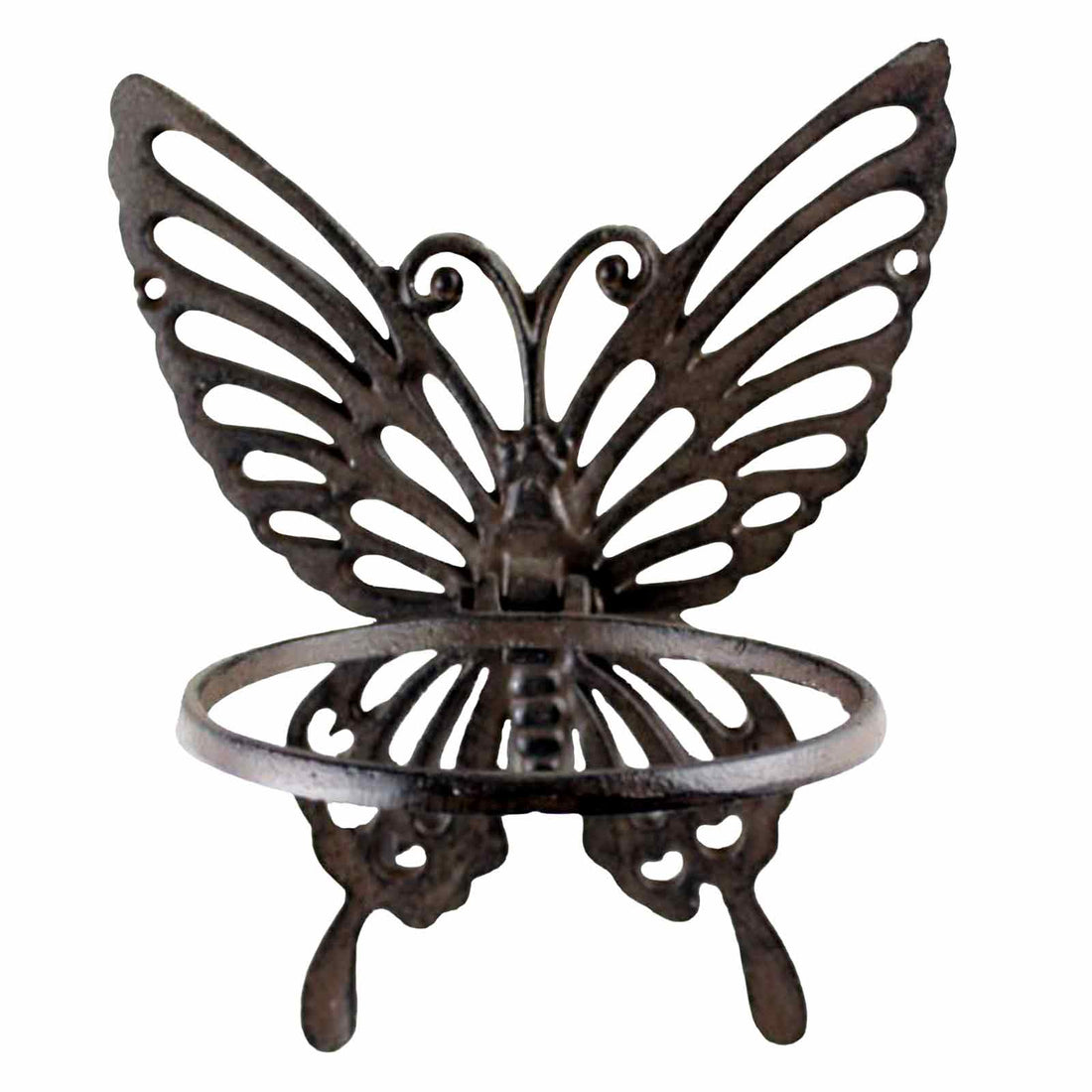 Cast Iron Butterfly Wall Hung Pot Plant Holder
