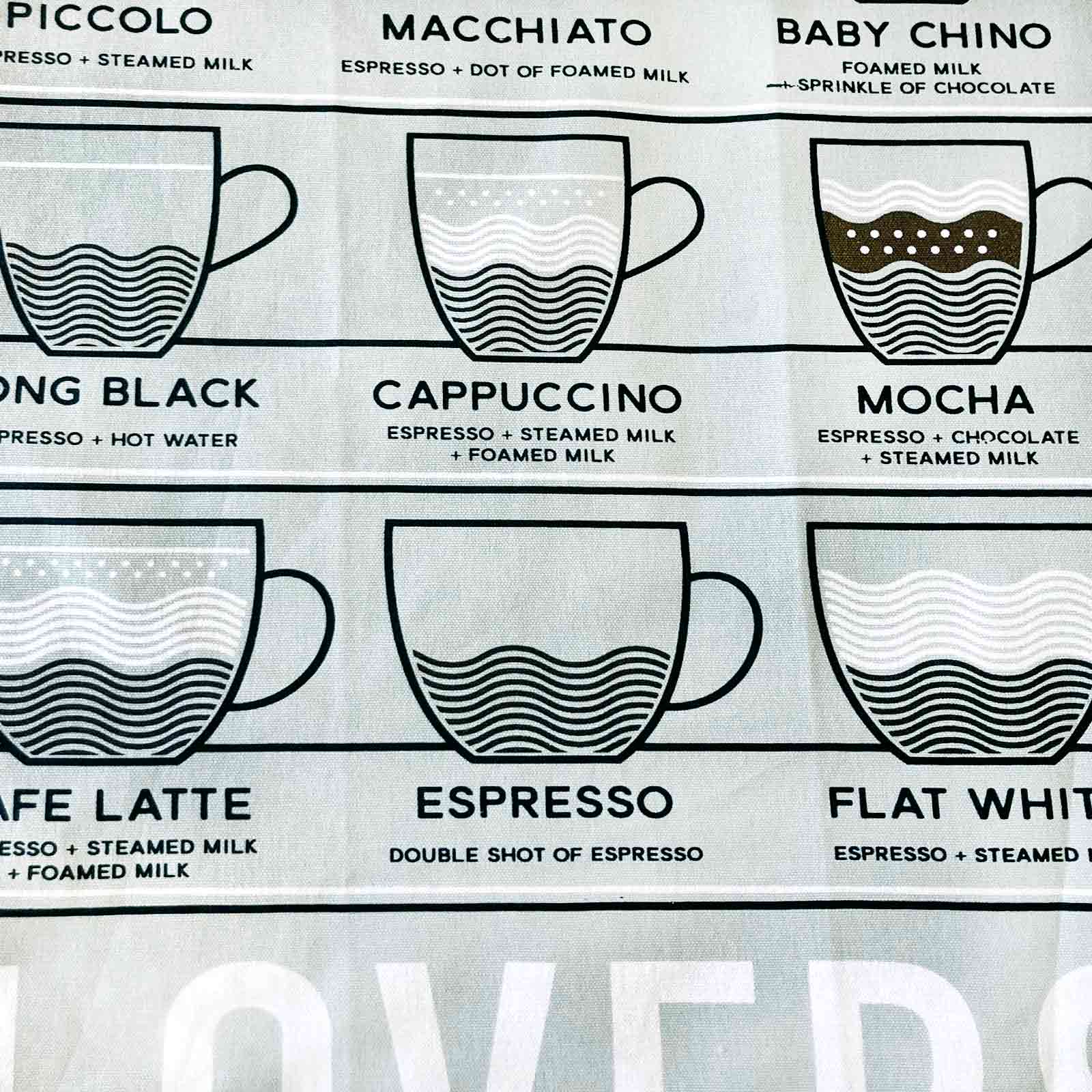 Coffee Lovers 100% Cotton Tea Towel - Hello Homewares