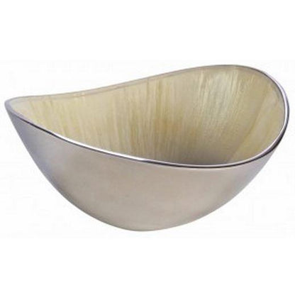 Small Brushed Enamel Aluminium Bowl.