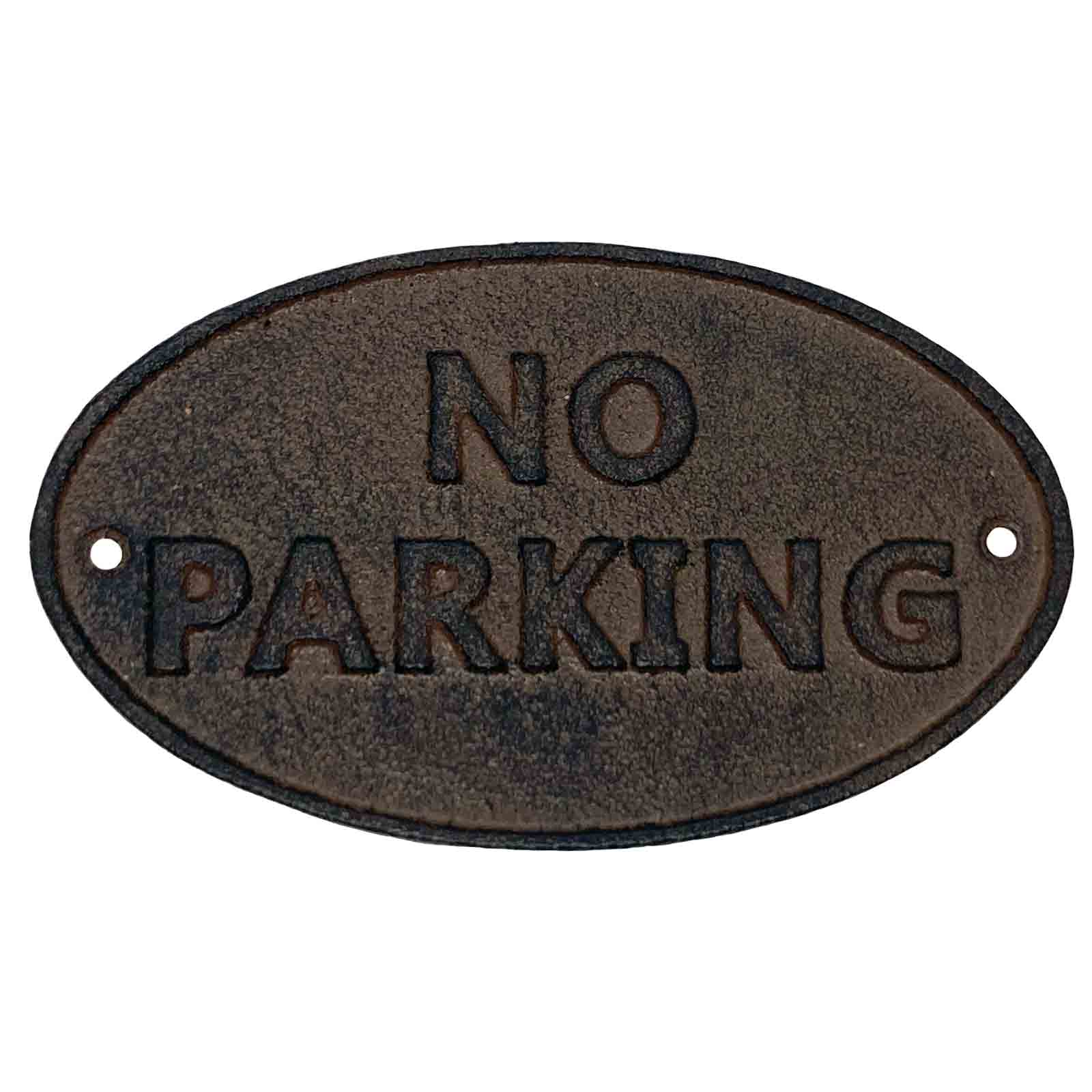 No Parking Cast Iron Sign