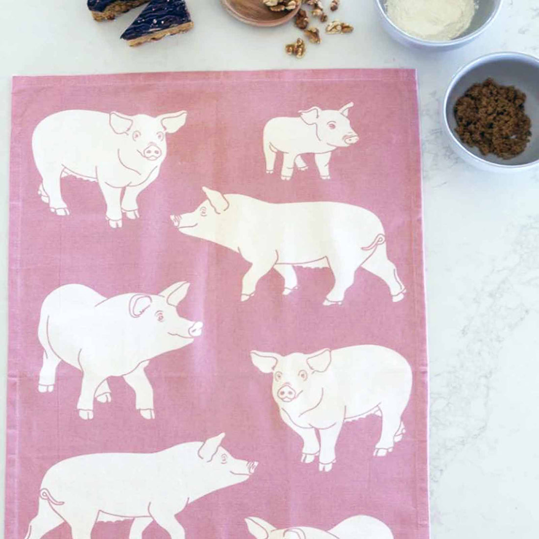 PIGS 100% Cotton Tea Towel