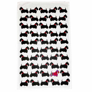 SCOTTIE DOGS 100% Cotton Tea Towel