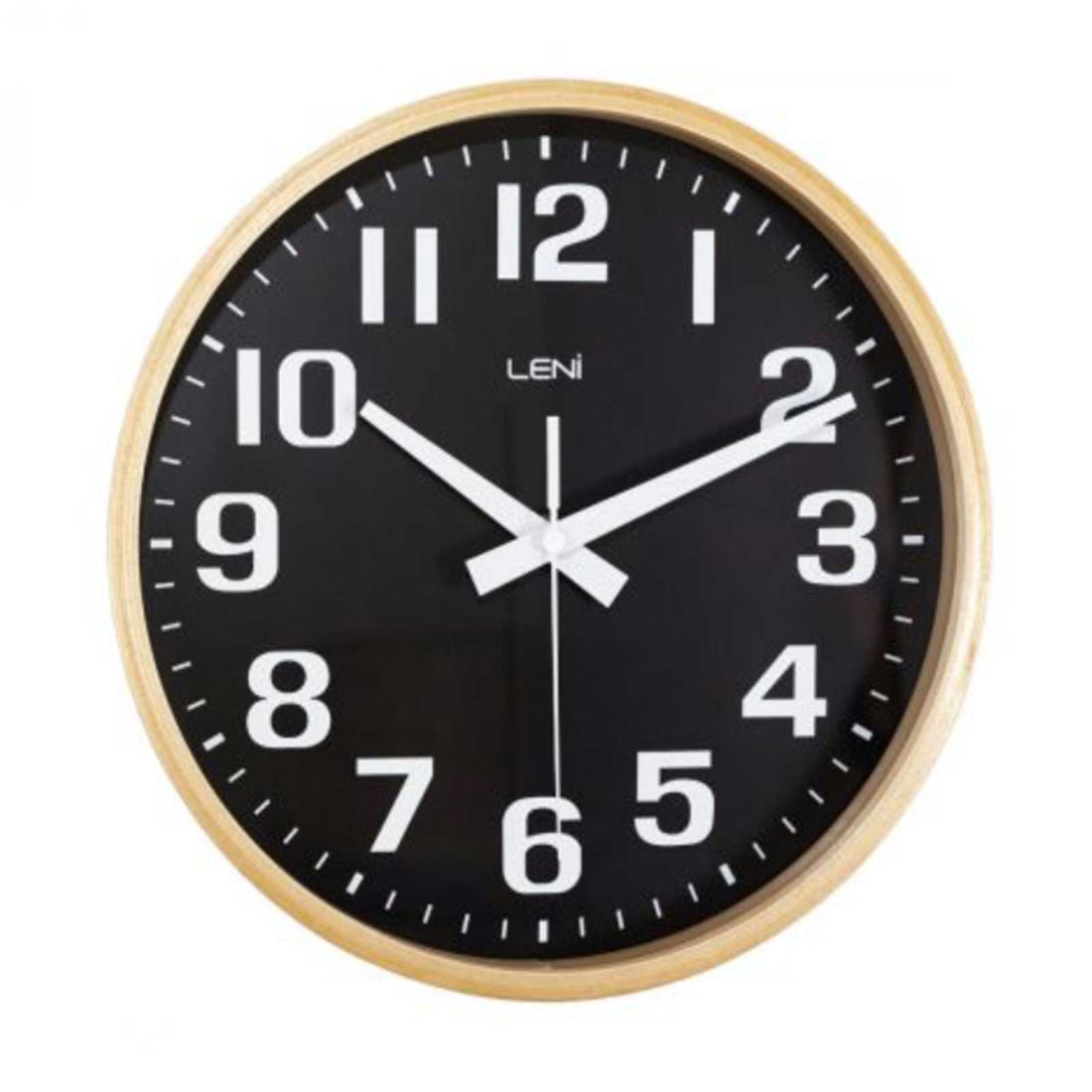 40cm Black Leni Silent Wood Wall Clock