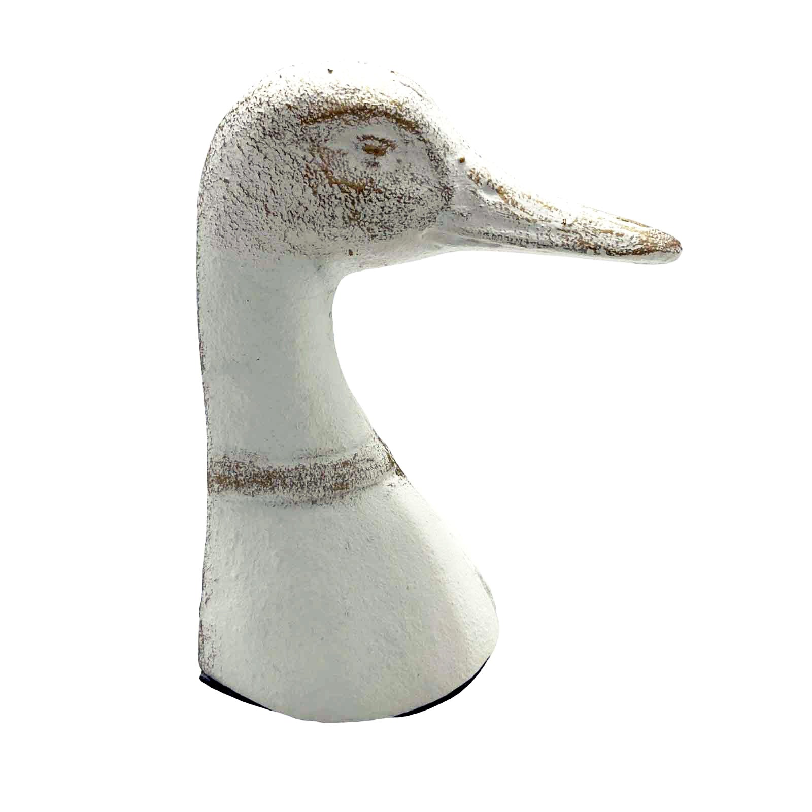 White Metal Duck Bookend - Single Sided Bookend - Bookends