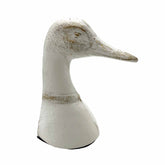 White Metal Duck Bookend - Single Sided Bookend - Bookends